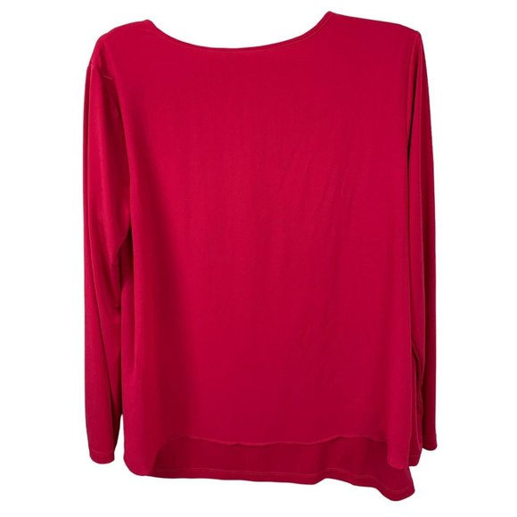 Susan Graver Womens Blouse Top Small Pink Long Sleeve Business Dressy Pleated - Picture 8 of 13